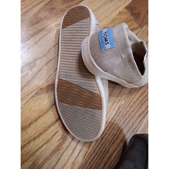 Toms Classic Canvas Slip-On Shoes Metallic Tan Women’s‎ Size 8 - Picture 6 of 7